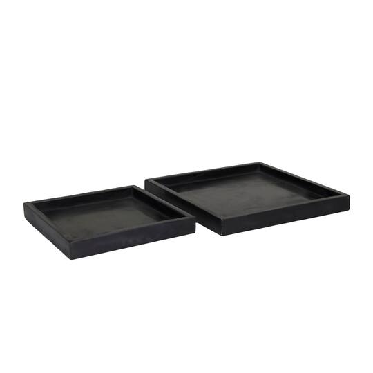 Modern Marble Tray with Raised Border Set
